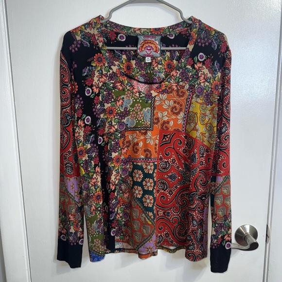 Johnny Was Moa Floral Paisley Long Sleeve Top Size XS - Picture 5 of 9